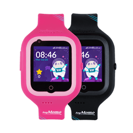 soymomo-kinder-smartwatch-space-2-0-rosa-schwarz-vorderansicht